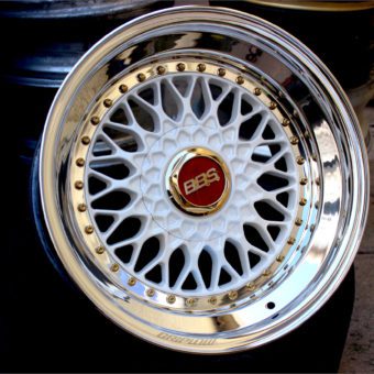 BBS Prima donna colorway pearl white red gold polished BBS wheels JDM RSX honda acura nissan s13 s14 supra e30 e36 e46 e92